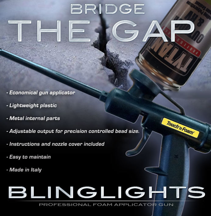 Leak Stopping KIT GUN Black Expanding Foam Spray Flex Sealer Seal